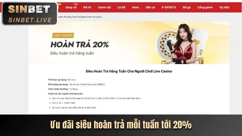 Hoàn trả không giới hạn 88cbl